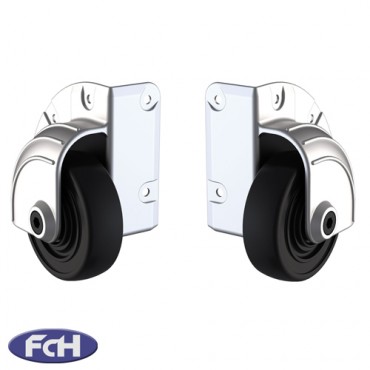 75mm Heavy Duty Corner Castors - Set of 2